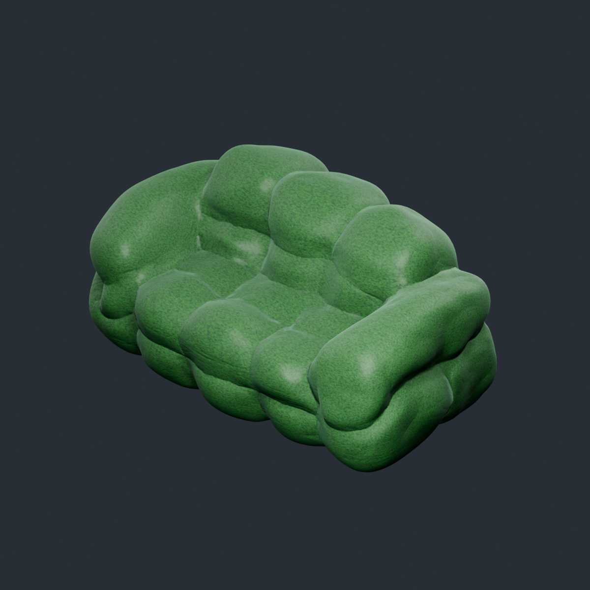 Bread sofa material edit: forest green velvet