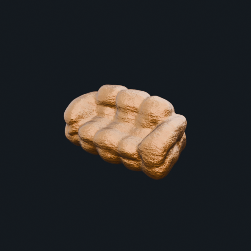 Bread sofa material edit: hammered bronze