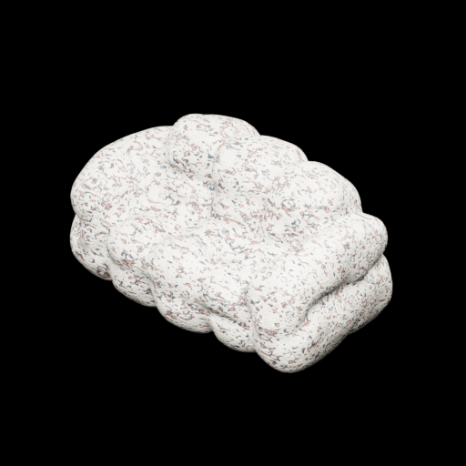 Bread sofa material edit: museum white terrazzo
